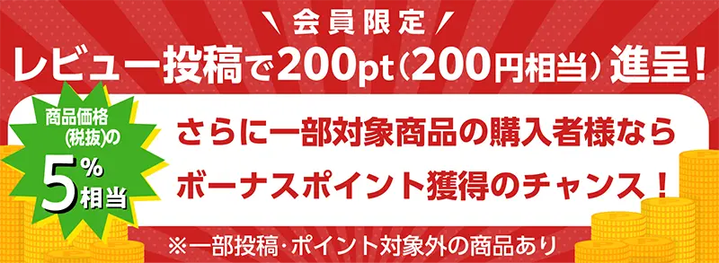 レビュー投稿でポイント進呈！